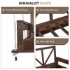 NAYSAYE Patio Swing Acacia Wood Twin Size Porch Swing Bed Durable Minimalist Design for Outdoor Use, Brown, 88"*25"*4.8" - 4 of 4