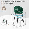Bekrvio 30" Bar Height Stools - Swivel Velvet Barstools with Back, Modern Upholstered High Chairs for Kitchen Counter, Home Pub - 2 of 4