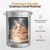 Karl Home 44 QT 3-Piece Stainless Steel Stock Pots with Strainer Basket, Lid, Hook and Steamer - 3 of 4