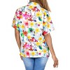 HAPPY BAY Hawaiian Shirts Womens Casual Tops Summer Button Down Beach Party Short Sleeve Vacation Blouses Button Up Tee Shirts - 3 of 4