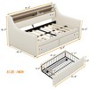 NicBex Twin Sized Daybed with Trundle Upholstered Daybed with Storage, 2 USB Chargings, 2 Ports for Living Rooms and Apartment - 2 of 4
