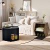 Gulches 15 Inch High Brown Finished Hexagonal Nightstand with 2 Open Shelves - 4 of 4