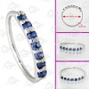 Jewelry Avalanche Unisex 20G 14K Gold 7-stone Blue Sapphire Nose Hoop, 8mm(5/16") Nose Ring - 4 of 4