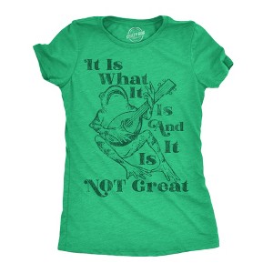 Womens Funny T Shirts It Is What It Is And It Is Not Great Sarcastic Graphic Novelty Tee For Ladies - Crazy Dog Women's T Shirt - 1 of 4