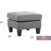 Passion Furniture Newbury Faux Leather Upholstered Ottoman - 4 of 4