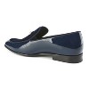 Gino Vitale Velvet & Patent Leather Slip On Dress Loafer, Blue - 11 - 3 of 3