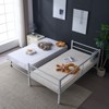 Karl Home White Twin Size Daybed with Pop Up Trundle Heavy Duty Metal Twin Bed with Trundle No Box Spring Needed - 4 of 4