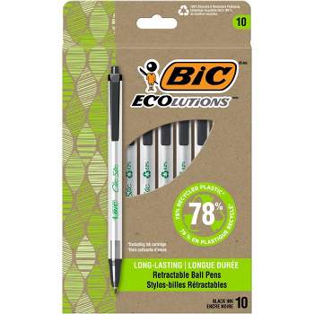 BiC 10pk ECOlutions Retractable Ballpoint Pens Black Ink