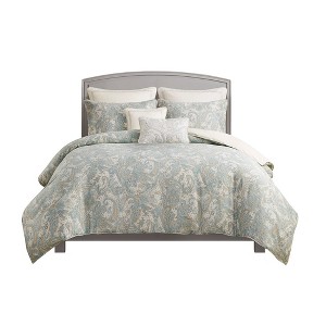 Gracie Mills Christi 3-Piece Paisley Cotton Duvet Cover Set - 1 of 4