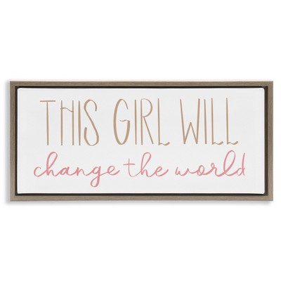 Stupell Industries Girl Power Motivational Phrase, 31" x 14"