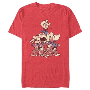 Men's Mickey & Friends Distressed Cowboy Crew T-Shirt - 1 of 4