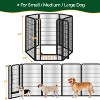 Yaheetech 6 Panels 47.5" Dog Playpen Panels Iron Dog Cat Exercise Barrier, Black - 4 of 4