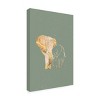 Sarah Manovski  'Sage Green Gold Elephants 1' Canvas Art - 2 of 4