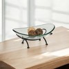 Cheung's Olivan Tempered Glass Bowl & Metal Stand - Oval - 2 of 4