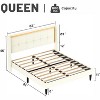 coucheta Queen Size Bed Frame Upholstered Platform with Headboard and Strong Wooden Slats,Non-Slip and Noise-Free,No Box Spring Needed, Easy Assembly - 2 of 4