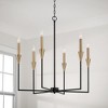 Capital Lighting Avant 6 - Light Chandelier in  Aged Brass/Black - 3 of 4