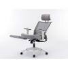 MaseiKar Ergonomic Office Chair with Lumbar Support & Headrest & Flip-up Arms Height Adjustable Rocking Home Office Desk Swivel High Computer Chair - 3 of 4