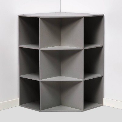 Corner Cube Bookshelf Gray - Room Essentials™