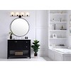 Elegant Lighting Collier 4 light Black and Frosted white glass Wall sconce - 2 of 4
