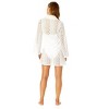 Women's Long Sleeve Open Tie Front Cover Up - image 3 of 3