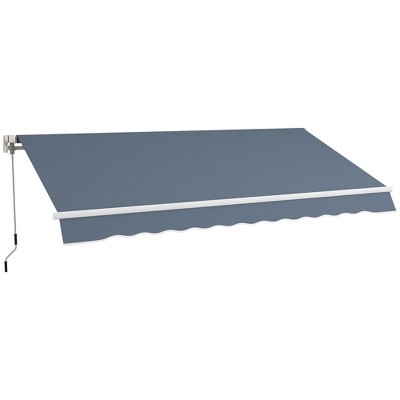 PAGED Retractable Door Awning Water-Resistant Fabric Awning for Door Entrance Aluminum Frame for Gardens, Yard