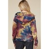 Women's Tie Dye Pocket Zip Up Hoodie - entro - 3 of 4