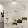 Attop 3-Pack Gold Sunburst Wall Mirrors with Crystal Accents Decorative Hanging Mirrors for Living Room Bedroom Entrywa - 3 of 4