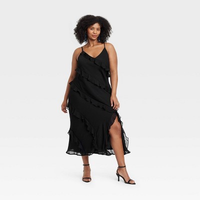 Women's Ruffle Maxi Slip Dress - A New Day™