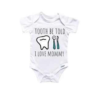 Dentist Tooth Onesie® Baby Boy Girl Clothes Infant Bodysuit Funny Cute Newborn GS1 - 1 of 3