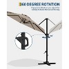 10FT Cantilever Patio Umbrella with Cross Base 360° Rotation Market Outdoor Umbrella for Patio - 4 of 4