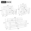 79.9" Linen Modern Sofa Set (1+3) with Button Tufted Cushions - 3 of 4