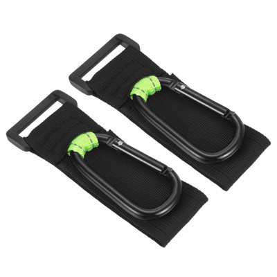 Unique Bargains Nylon Strap Aluminum Alloy Multi-purpose Organizer Hooks and Hangers 2 Pcs