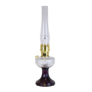 Aladdin Lincoln Drape Oil Lamp - Traditional Classic Indoor Oil or Kerosene Fuel Lamp, Bright White Light, Glass with Brass Trim - 1 of 3