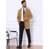 Lars Amadeus Men's Classic Solid Slim Fit Notch Lapel Single Breasted Overcoat - 3 of 4