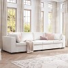 Famapy Off-White Chenille 4 Seater Sofa Wooden Frame with Plush Cushions and Matte Finish - 2 of 4