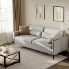 Coucheta 80" 3-Seater Couch, Deep Seat Sofa with Linen Fabric & Metal Legs, Modern Comfy Sofa with pillows, Couch for Living Room, Apartment & Office - 2 of 4