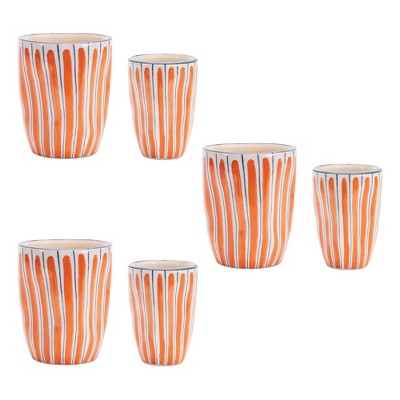 Melrose Wavy Stripe Planter (Set of 6)