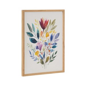 Kate & Laurel All Things Decor 12"x16" Gallery Jewel Tone Botanical Watercolor Bouquet Print by The Creative Bunch Studio Natural - 1 of 4