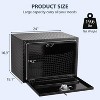 "24" Aluminum Diamond Plate Tool Box, Lockable Truck Storage Chest with Sliding Shelf, Waterproof Organizer for Pickups, RVs & Trailers - 3 of 4