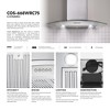 Cosmo COS-668WRC90 36 in. Vista Collection 380 CFM Ducted Wall Mount Range Hood, Button Controls, LED Lights, Stainless Steel - 3 of 4