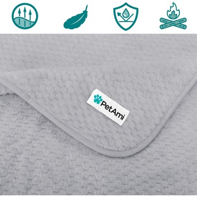 Light Gray XL Waterproof Fleece Dog Blanket