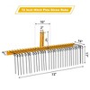 72" 3-Point Hitch Pine Straw Rake, Spring Landscape Rake for Lawn Tractor, Durable Powder-Coated Steel Dethatcher for Cat 0 & Cat 1 Attachments - 4 of 4