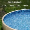 VEVOR 21-ft Round Above Ground Pool Liner, Overlap Pool Liners, Standard Gauge Vinyl, 48-to-54inch Wall Height, Blue - 3 of 4