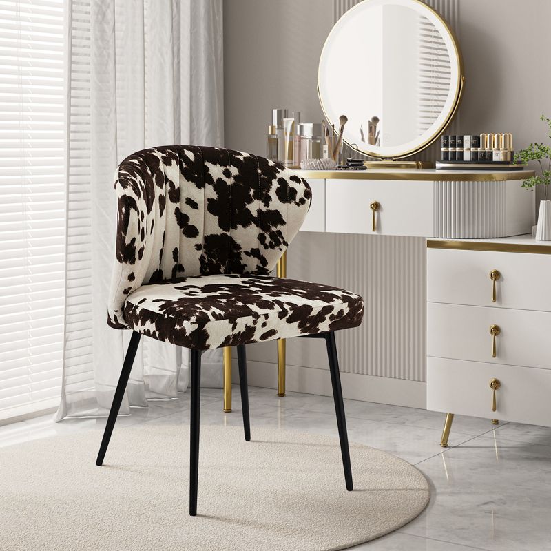 Bonatti Living Room Accent Side Chair with Animal Print | Karat Home, 3 of 11