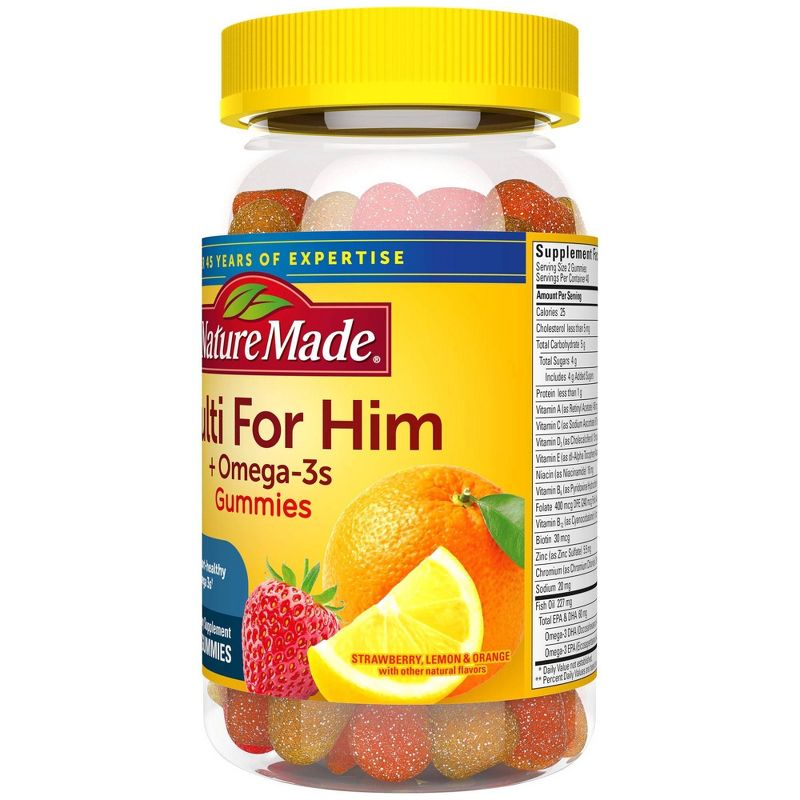 Nature Made Multi for Him Plus Omega-3 Gummies, 6 of 9
