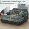 Whisen 65.25" Cloud Chaise Sofa, Modern Chaise Lounge Sofa, Cozy Plush Couch with Two Throw Pillows - 4 of 4