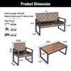 VYNXARIA 4-Piece Patio Furniture Set Outdoor Balcony Porch Garden Backyard Lawn Furniture Acacia Wood Table Top, Morden Black and Light Brown - 4 of 4