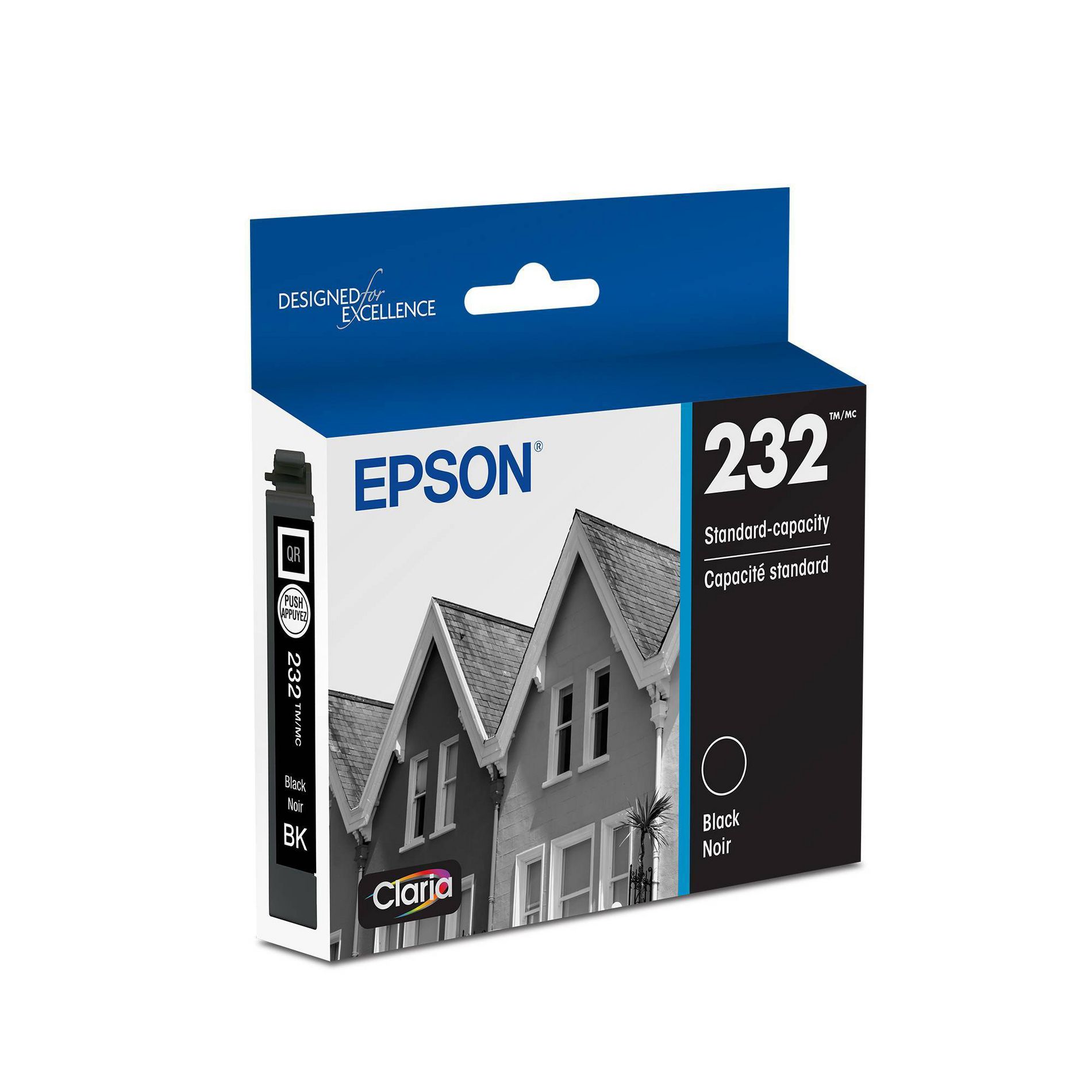 Epson 232 Single Ink Cartridge - Black (T232120-CP): Standard Yield for Epson Printers