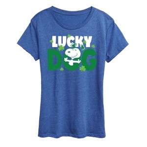Women's - Peanuts - Snoopy Lucky Dog Short Sleeve Graphic T-Shirt - 1 of 4