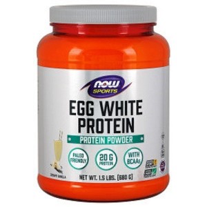 Egg White Protein - Vanilla by Now Foods  -  1.5 lbs Powder - 1 of 2
